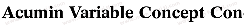 Acumin Variable Concept Condense bo字体转换